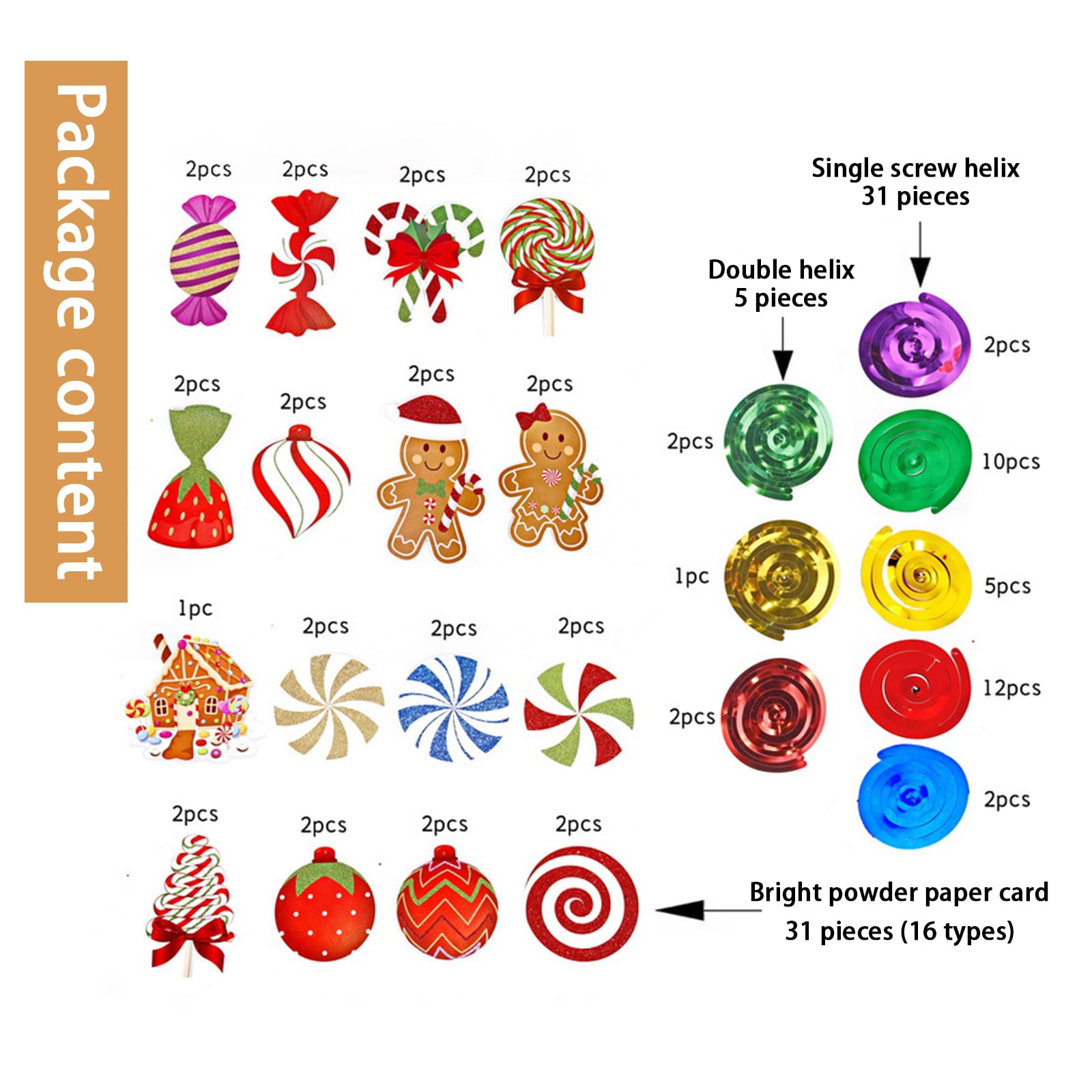 30Pcs Christmas ceiling decorations - Image 3