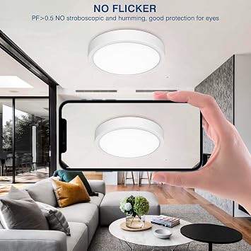 T-SUN Bathroom Lights Ceiling, 12W 1080LM Round LED Ceiling Light, 6000K,100W Equivalent, Small, Dome, Waterproof Modern LED Flush Mount Ceiling Lamp for Bedroom, Toilet, Porch, Utility Room [ 1 Pack] [Energy Class A+++]