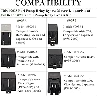 Vista 4 de Probador de relé 9038, herramienta de escaneo de diagnóstico 9038, kit de interruptor maestro de derivación de la bomba de combustible, repuesto