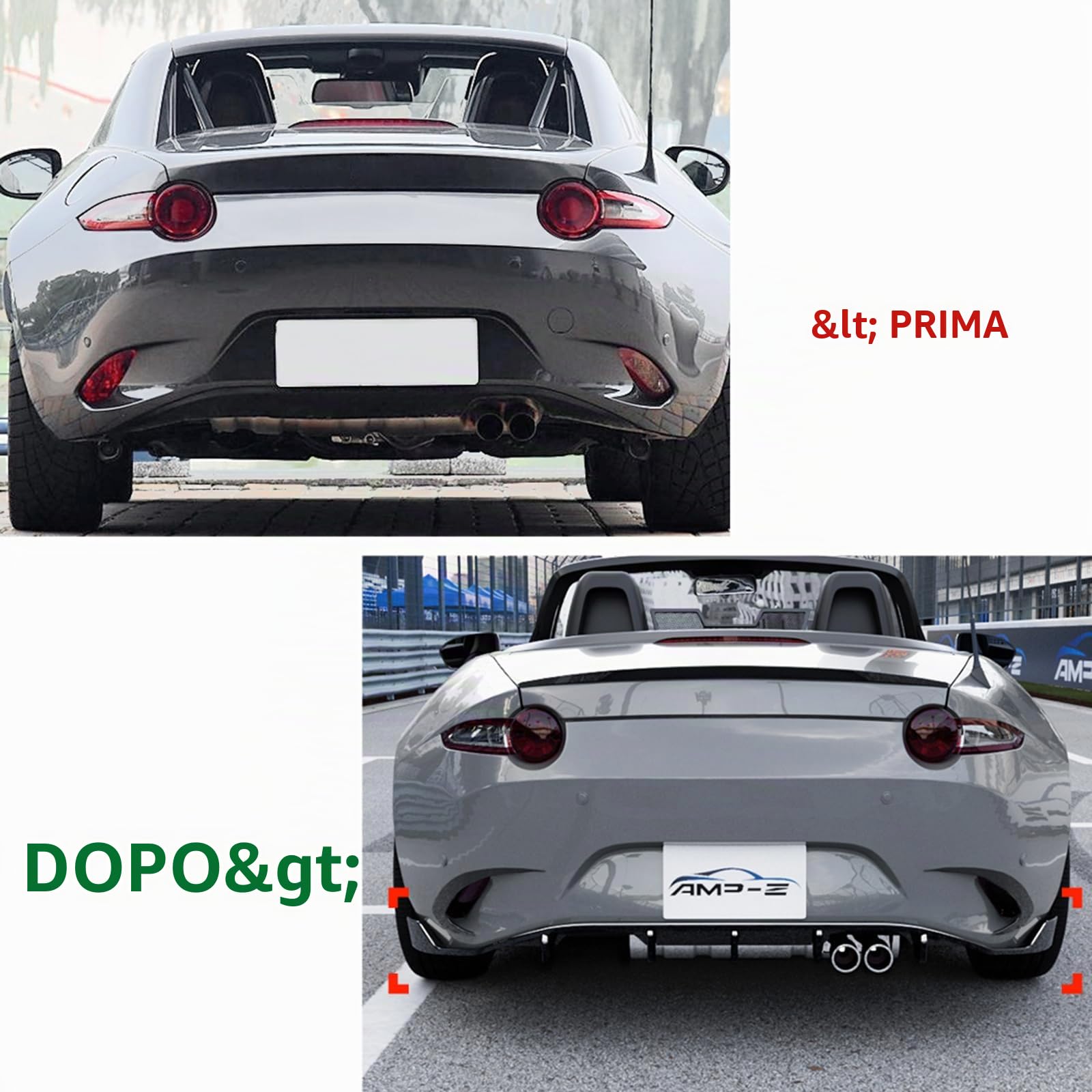 Diffusore paraurti posteriore per Mazda MX-5 Miata ND 2016-2026 Bodykit nero