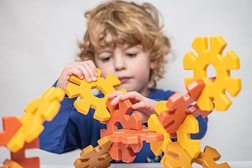 Miniatura 4 de Polydron My First Octoplay Class Set, juguete de construcción de color natural, recurso educativo de aprendizaje motor fino de prekínder, 42 piezas,