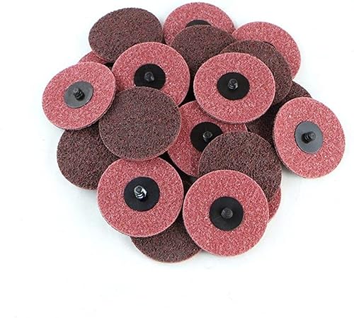 Miniatura 6 de Discos acondicionadores de superficie de nailon no tejido de cambio rápido de 3 pulgadas para desbarbar, mezclar, pulir, quitar pintura con respaldo