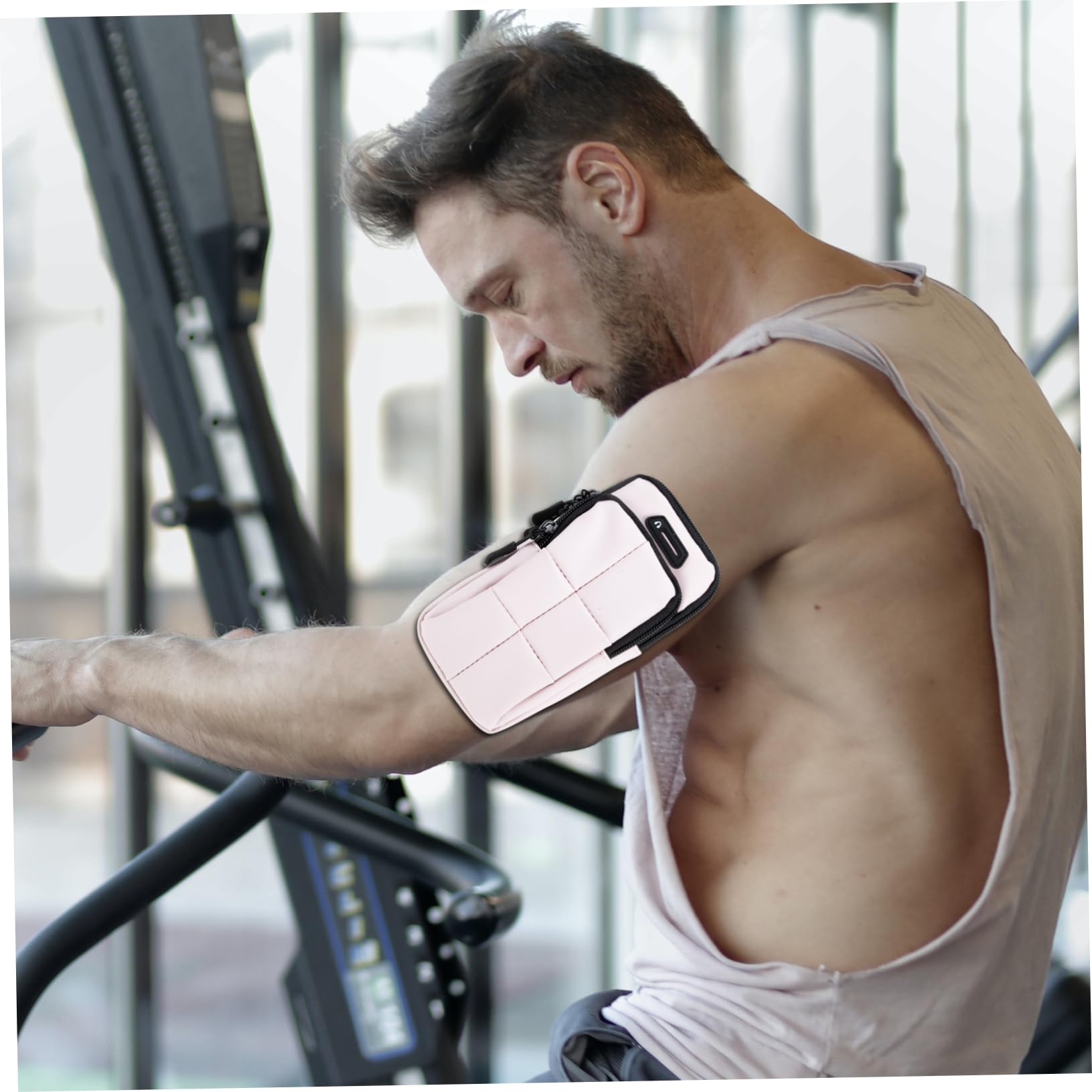 DOITOOL 3pezzi Fascia Braccio Unisex Per Telefono Pouch Cerniera Per Fitness e Sport All Per e Allenamento Palestra Colore Rosa