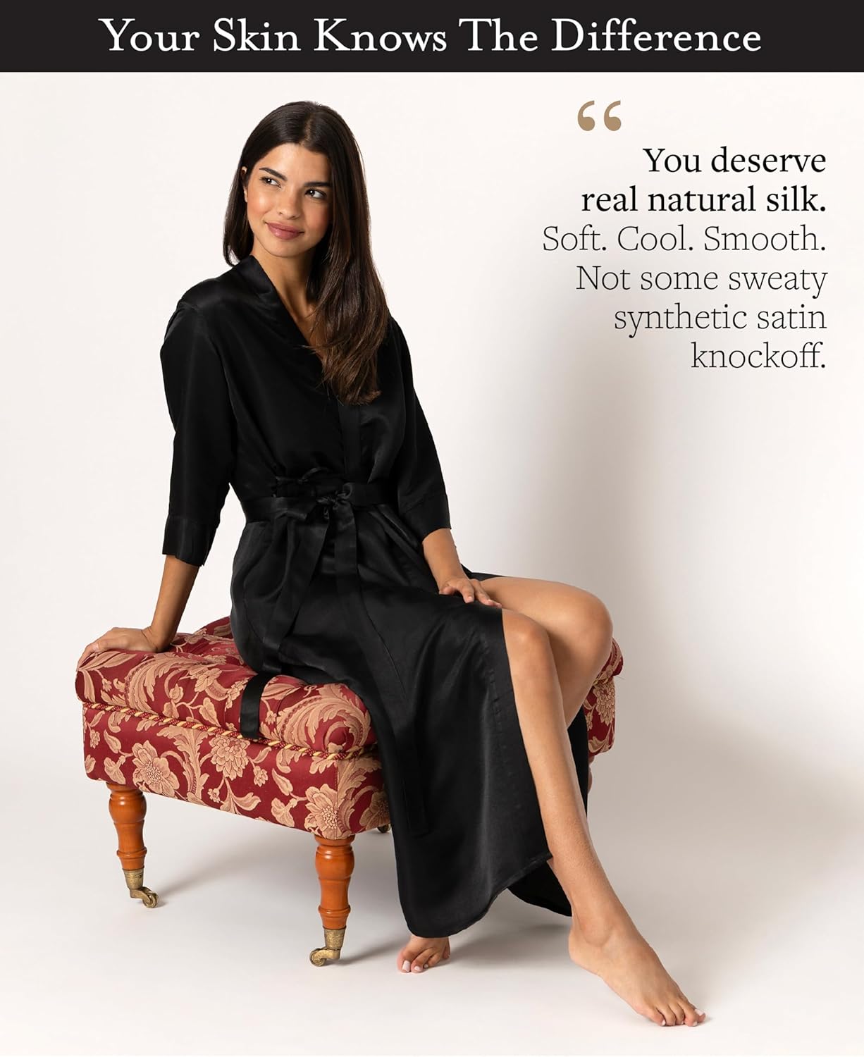 Tara Sartoria Luxury Artisan Silk Robe for Women, 27 Momme, Full Length, Washable, XS–4XL, Oprah Daily 2025