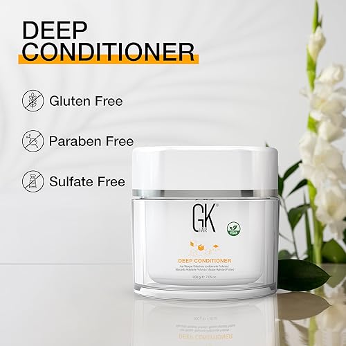 Miniatura 8 de GK HAIR Global Keratin Deep Conditioner Masque 705 Fl Oz200 g Intense Hydrating Repair Treatment Mask for Dry Damaged Color Treated Frizzy Hair