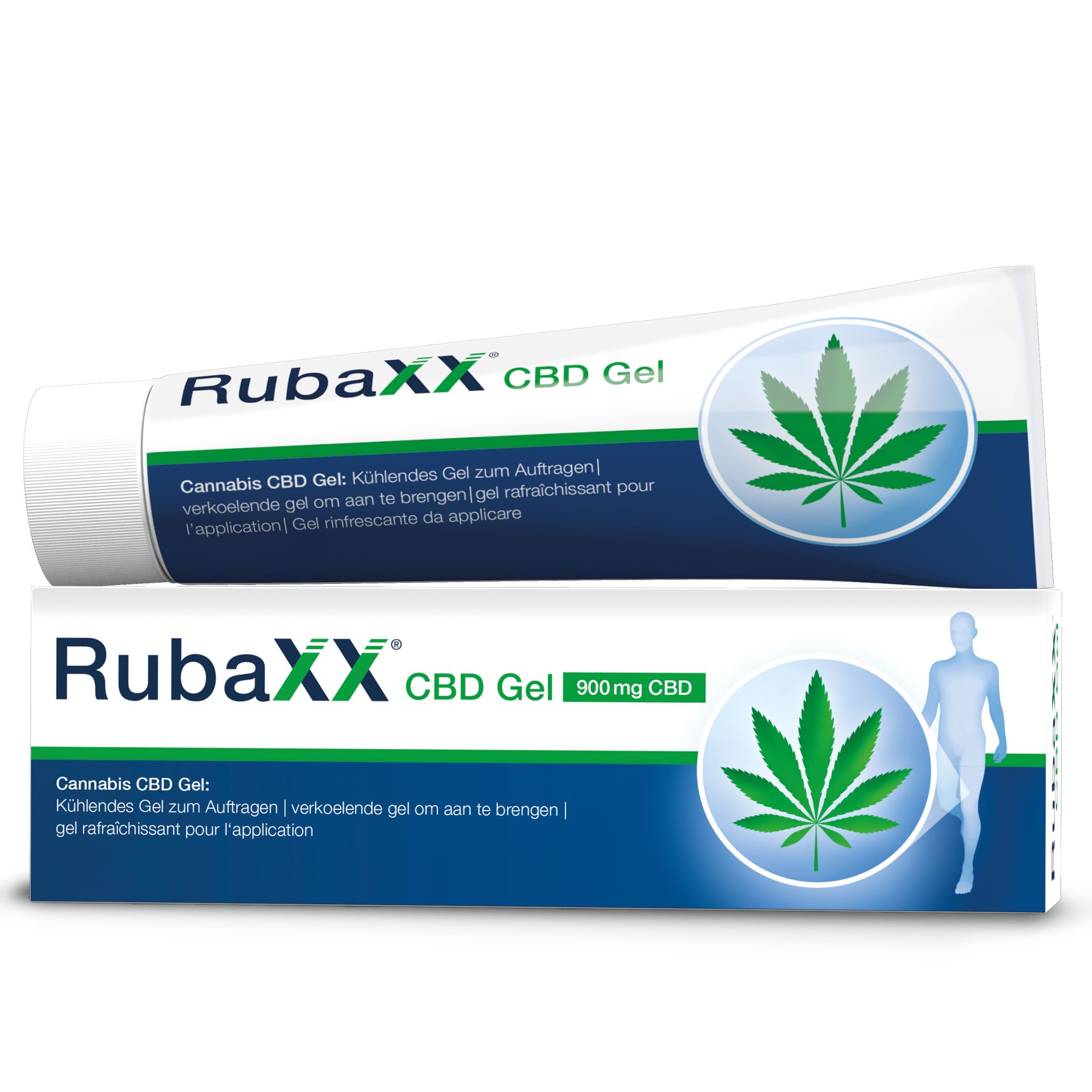 Rubaxx Cannabis CBD Gel 180 ml 900 mg CBD Cannabissalbe Menthol Minzöl THC-frei