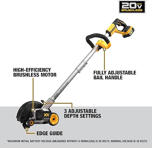 Miniatura 3 de DEWALT DEWALT - Bordeadora inalámbrica sin escobillas de 20 V MAX (DCED400M1)