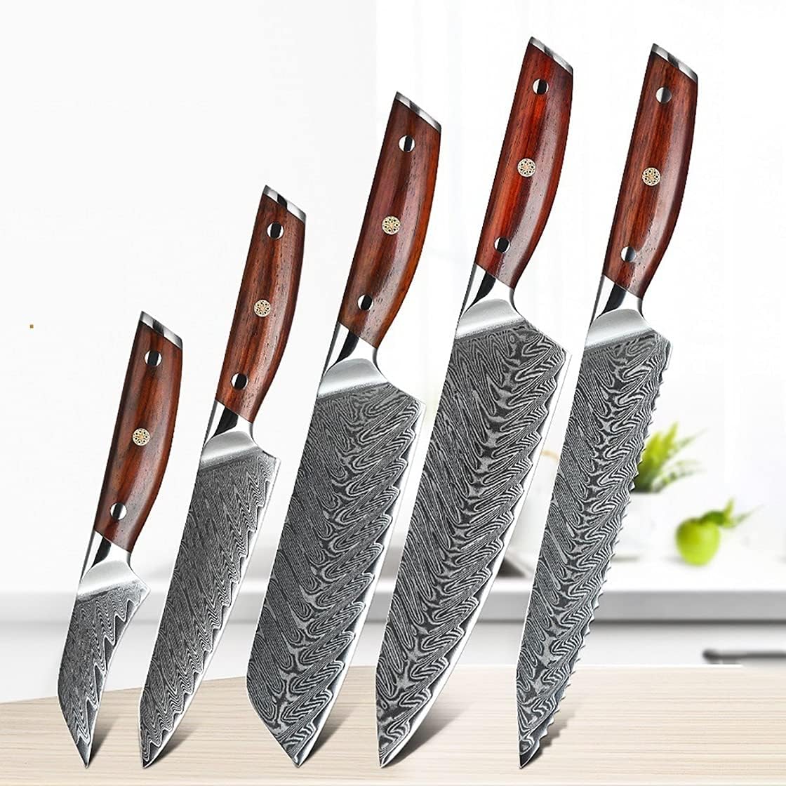 Set Cuchillos Cocina 5 Piezas Acero Inoxidable VG10