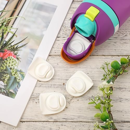 Miniatura 48 de 4 tapones de repuesto para botella, junta de botella de silicona, accesorios para Owala FreeSip de 24 onzas y 32 onzas, piezas de tapa superior