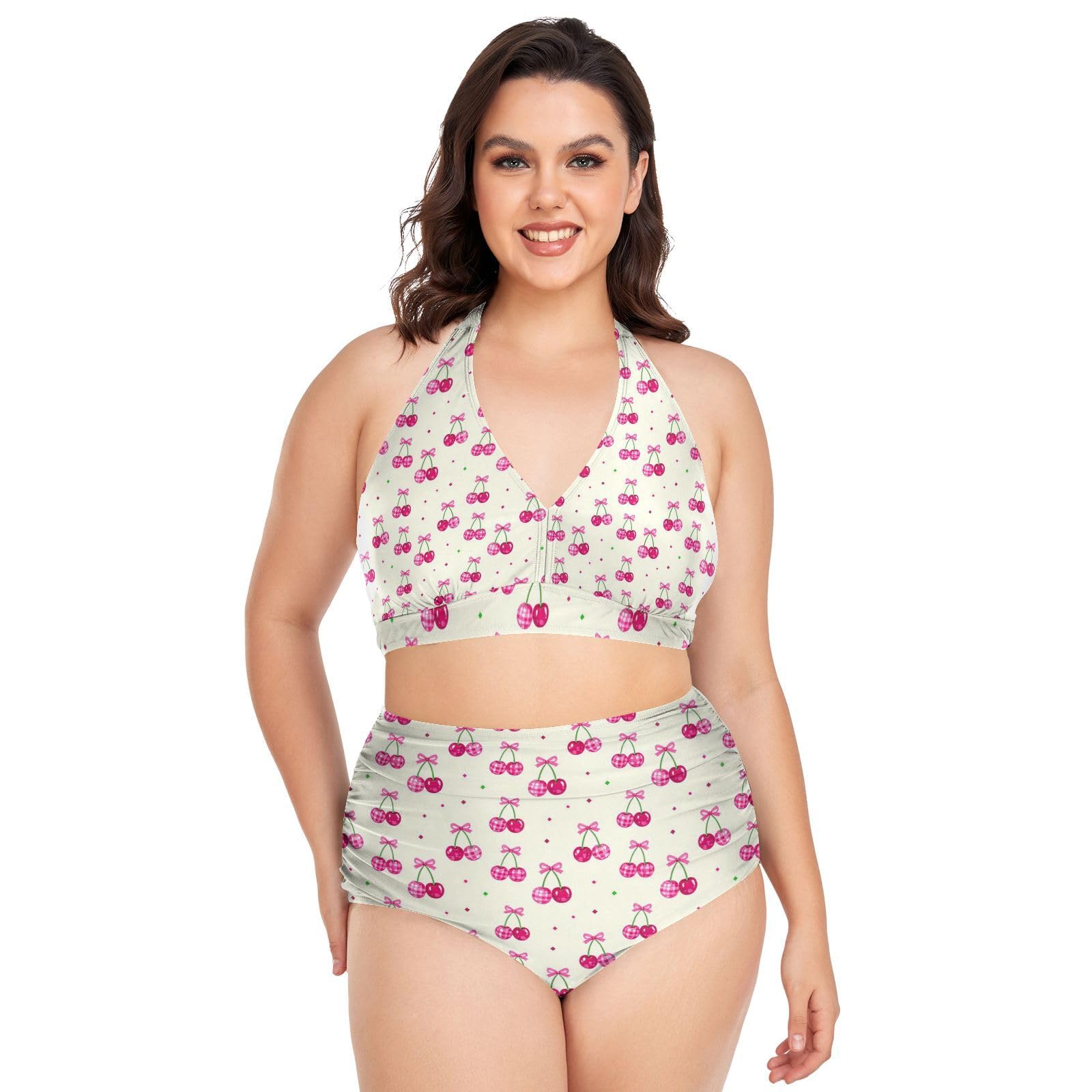 FRODOTGV Curvy damskie dwuczęściowe zestawy kąpielowe L-4XL