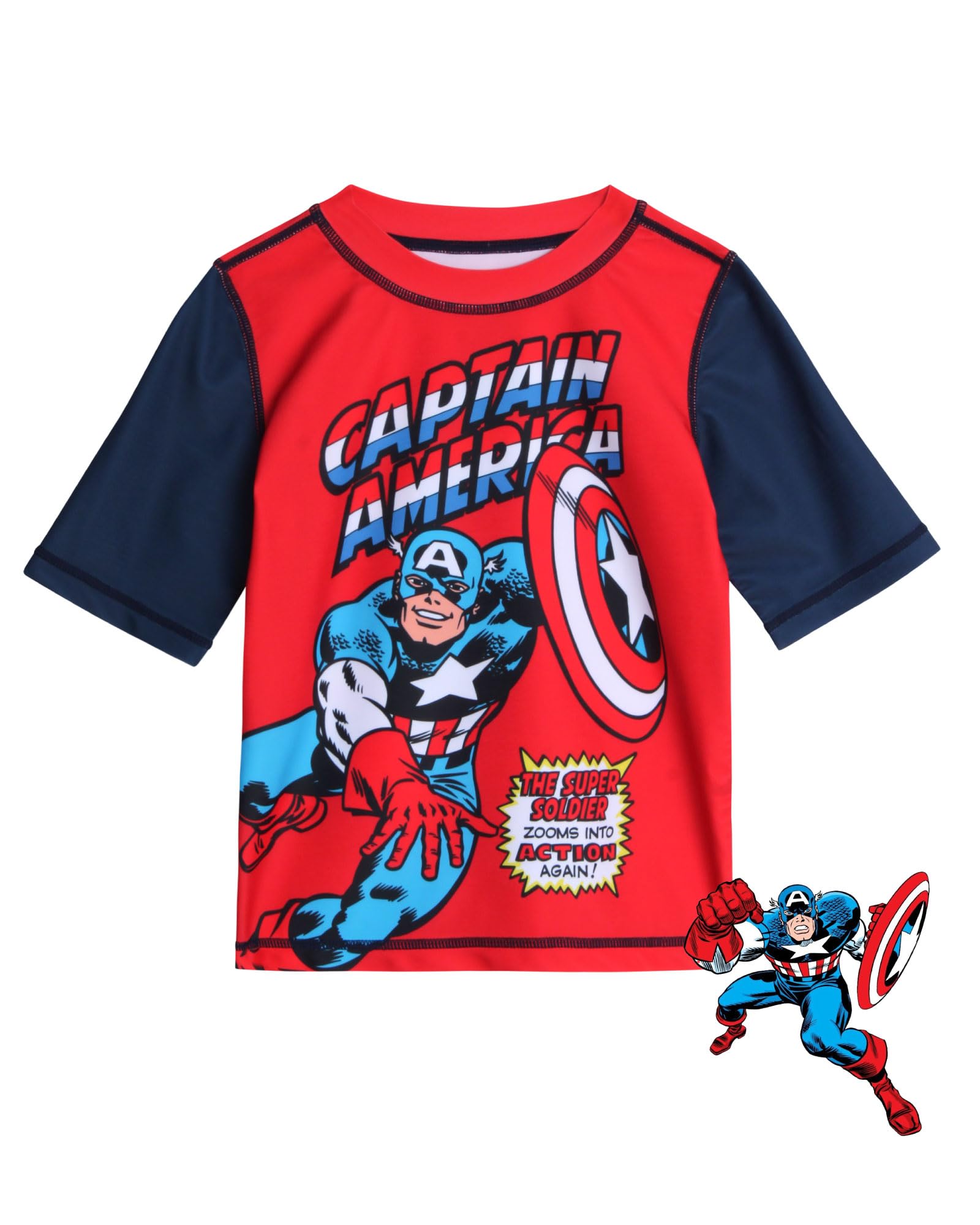 Marvelboys Avengers Athletic T Shirt Captain America Spider Man - Main Image