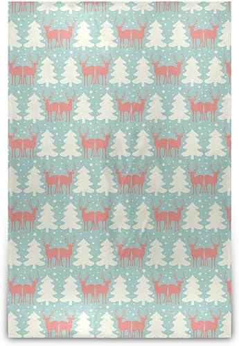 Reindeers and Pine Christmas Trees Blankets & Throws, Cozy Ultra-Soft Throws for Chair, Couch, Camping, Holiday Blanket, 60"x90"