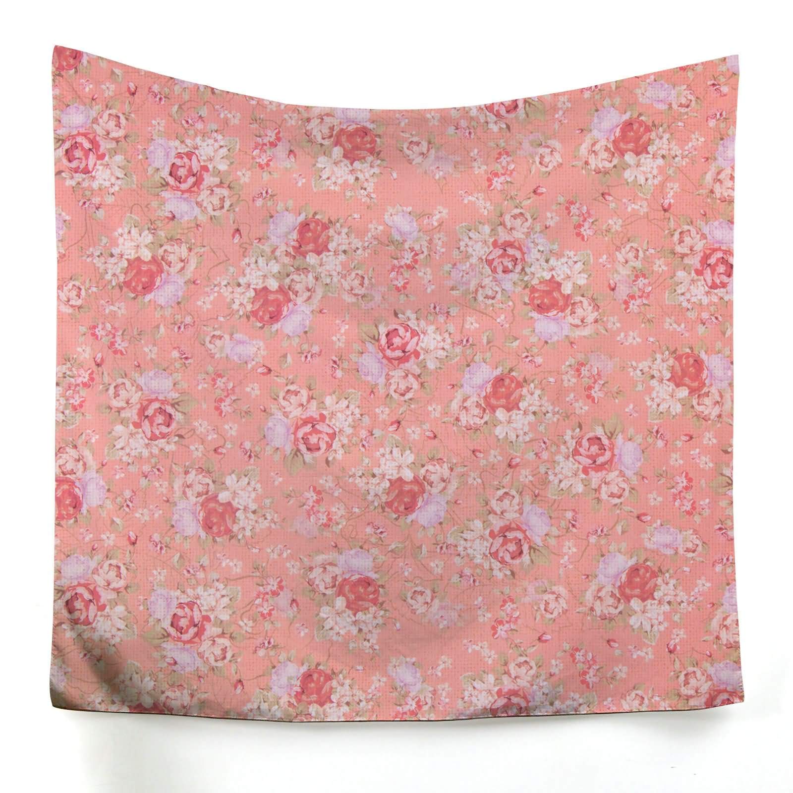 Tenture murale decoration pivoines pour habiller un mur vide sans peinture 150x130