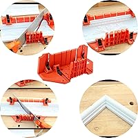 Vista 8 de Caja de inglete para sierra de inglete, caja de sierra de inglete de plástico para carpintería, sierra de podar para cortar madera, herramienta