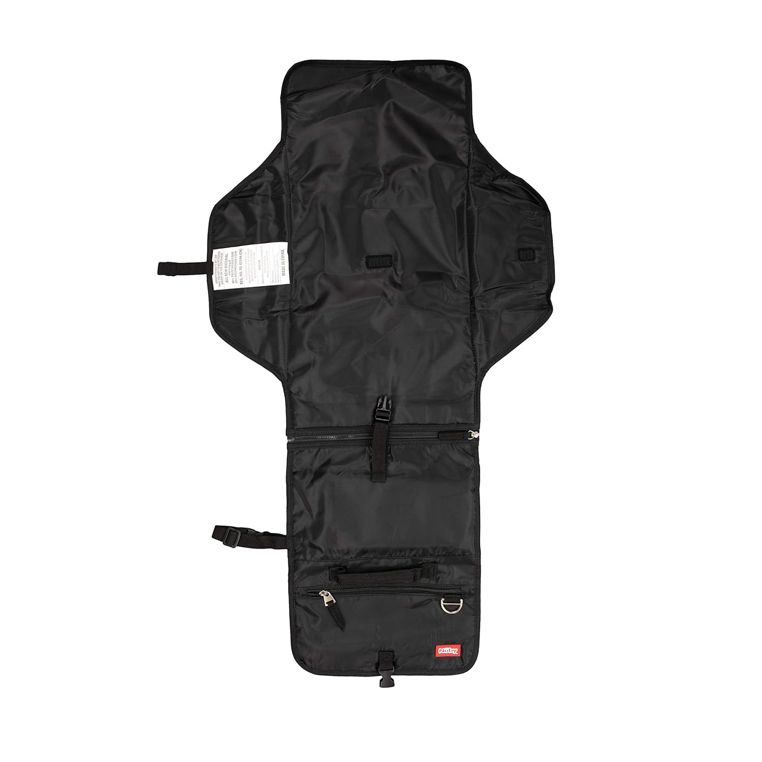 Nuby Portable Baby Changing Pad Station by Dr. Talbot's, Quick Wipe Clean Changing Mat with Built-in Pillow, Classic Black