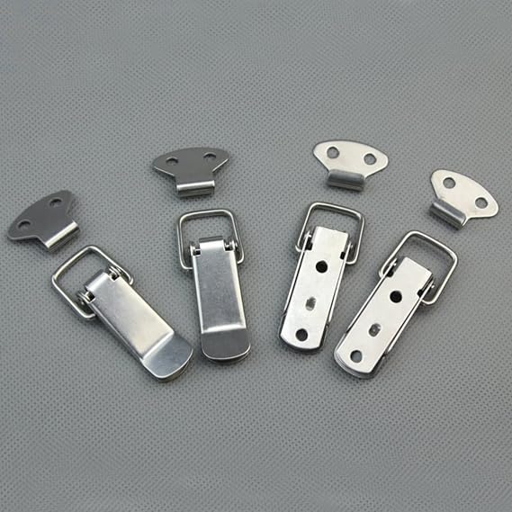 4pcs Spring Loaded Toggle Latch Hasp Made of Sturdy Stainless Steel, Lever Release Box Latches for Cases and Chests, Suitable for Home and Shop Use