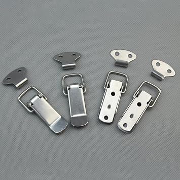 4pcs Spring Loaded Toggle Latch Hasp Made of Sturdy Stainless Steel, Lever Release Box Latches for Cases and Chests, Suitable for Home and Shop Use
