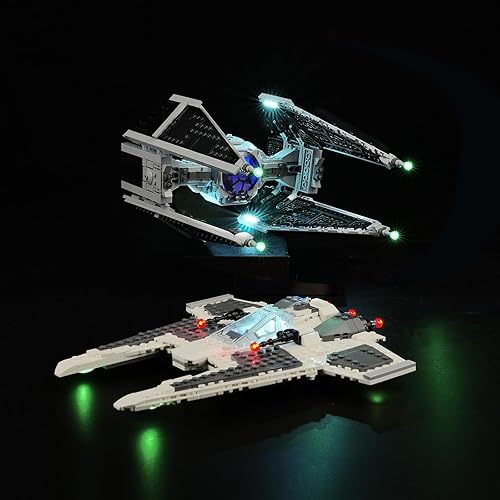 Kit de luz LED para Lego Star Wars Mandalorian Fang Fighter vs. TIE Interceptor 75348, kit de iluminación creativa compatible con Lego 75348 (solo