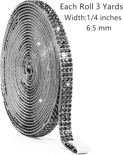 Miniatura 7 de Cinta de cristal autoadhesiva, calcomanías de diamantes de imitación para envoltura de regalos, manualidades, proyectos de decoración, bodas,