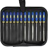 KALIM 2 Sets Carbon Steel File and Diamond FileTotal 12pcs, Suitable for Metal, Wood, Jewelry, Model, DIY and Nearly All Uses, Packed in A Carry Bag