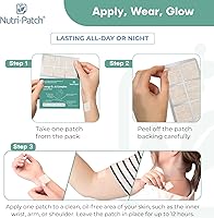 Vista 4 de NUTRI-PATCH Energy B12 & Complex Topical Patch, infundido con B1, B2, B3, B5, B6, B12, biotina, colina e inositol, 30