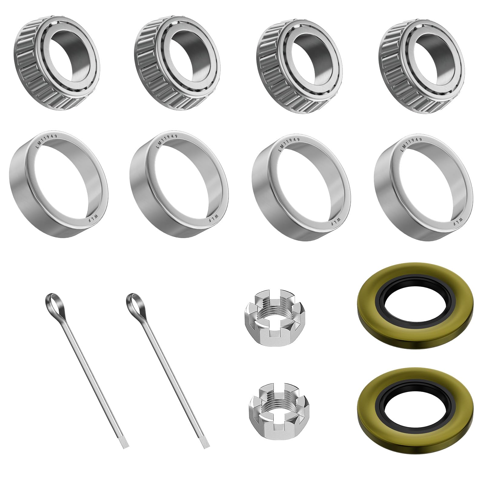 CLUBRALLY Front Wheel Bearing Hub Rebuild Kit for Club Car DS, Carryall, OEM#1013135,1011393 (2 Set)