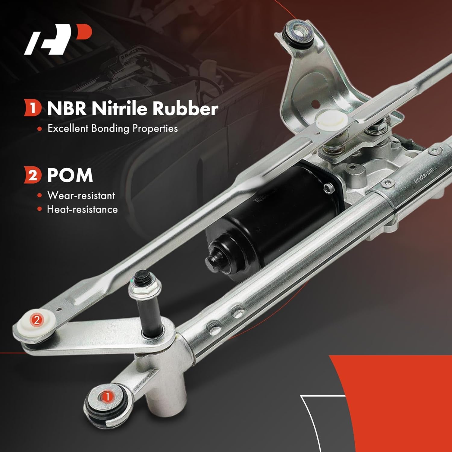 A-Premium Front Windshield Wiper Motor and Linkage Assembly Compatible with Chevrolet Malibu 2004 2005 2006 2007 2008