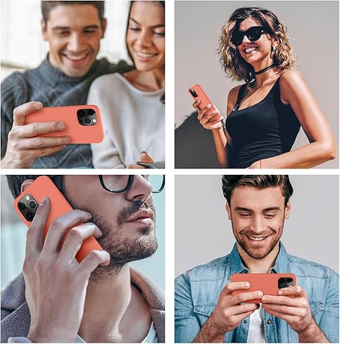 Miniatura 7 de Cordking Funda diseñada para iPhone 13 Pro, funda de silicona ultra delgada, a prueba de golpes, con forro de microfibra suave antiarañazos, 6.1