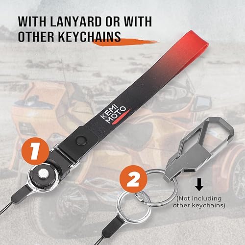 Miniatura 5 de KEMIMOTO Llavero compatible con llave Can-Am Spyder para accesorios Spyder cubierta de aluminio para llave RS RTS RT ST STS F3 2014-2023 todos los