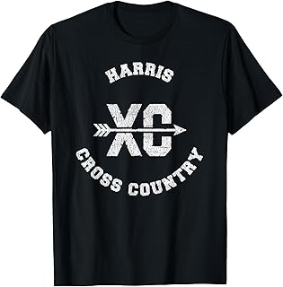 Harris Cross Country Retro Distressed XC Running T-Shirt
