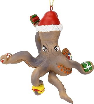شجرة Buddees عيد الميلاد Kraken Sea Creature Ornament Octopus / Squid
