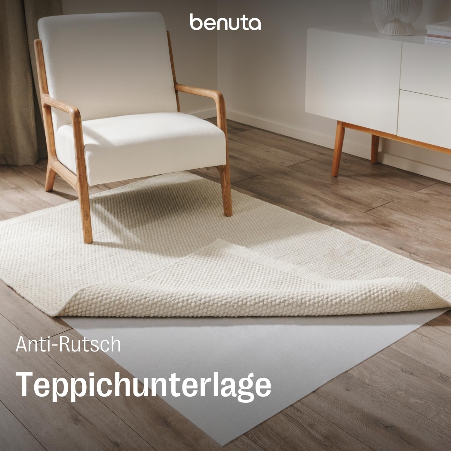 benuta Teppichunterlage - 70x240 cm für Läufer - Antirutschmatte - Antirutschunterlage zuschneidbar - rutschfeste Unterlage für Teppich Wohnzimmer - Extra Rutschunterlage Underlay
