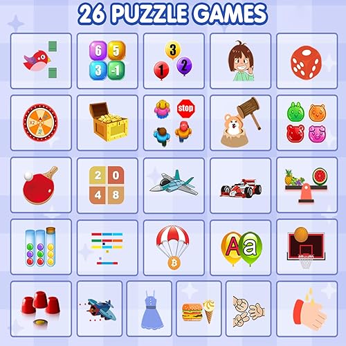 Miniatura 3 de Wiszodet Reloj inteligente para niños, regalo de cumpleaños para niños de 4 a 12 años, reloj inteligente para niños con 26 juegos de rompecabezas,