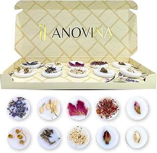 Anovina Wax Melts Gift Set –Strong Scented Soy Wax Melt Natural Plant ...