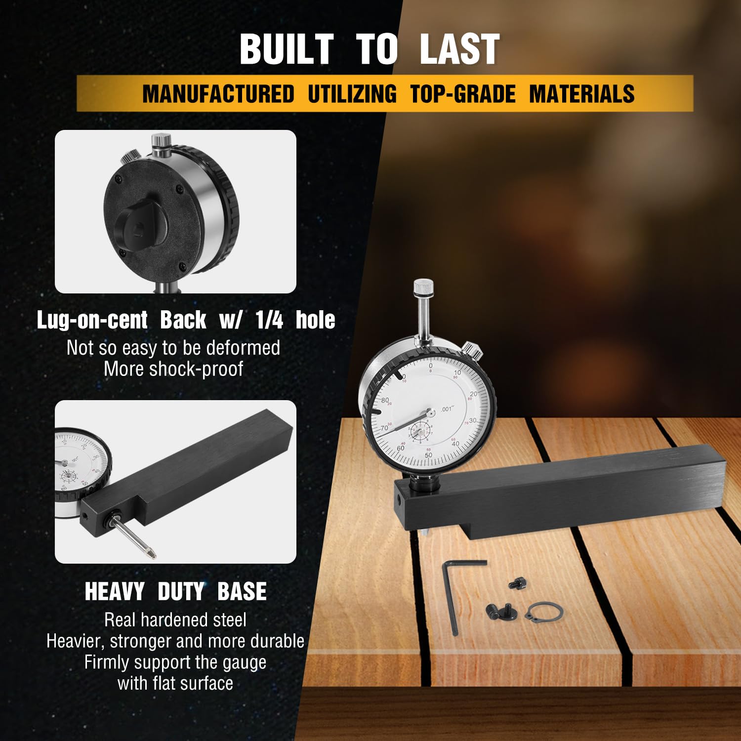 6434 Sleeve Height and Counter Bore Gauge for All Diesel Engines, Cylinder Bore Gauge Range: 0-1.00", Graduation: 0.001", Reading: 0-100