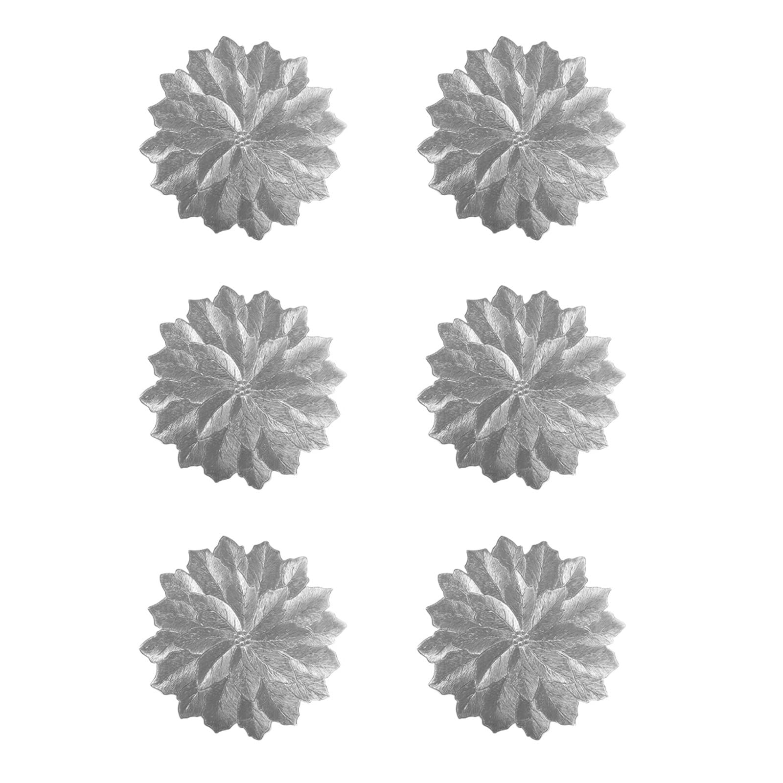 PVC Dining Table Mat 6PCS Arrival Decorative Dining Table Mats PVC Pressed Placemats Party/Wedding(Color 2)