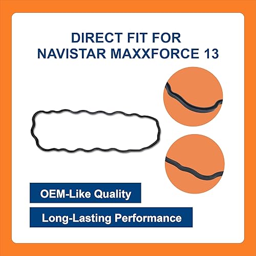 Miniatura 3 de BTS-3003425C2 Junta de cárter de aceite, compatible con motor Navistar Maxxforce 13, repuesto del mercado de accesorios para OEM 3003425C2, Junta de