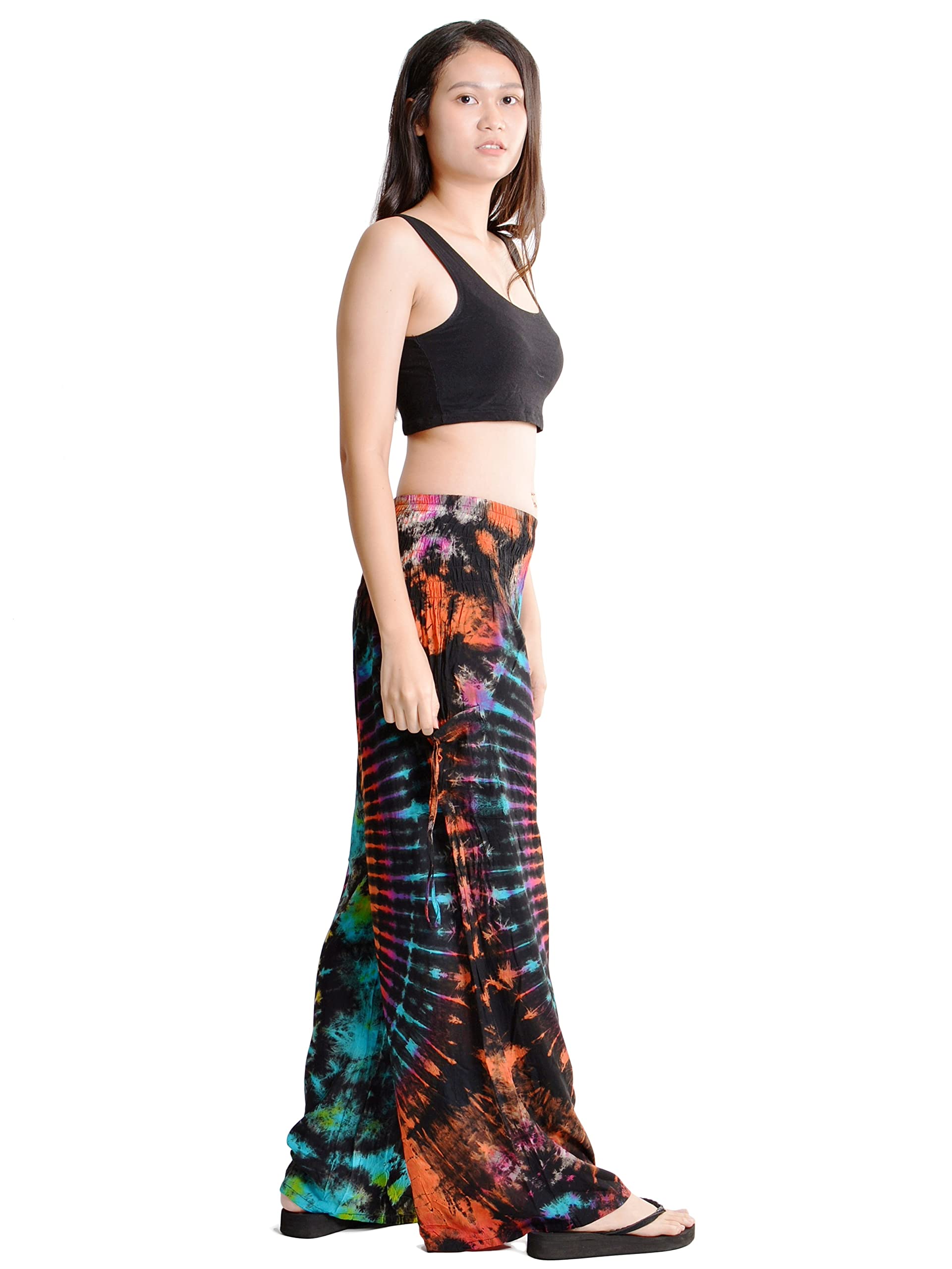 Orient Trail Pantalon Large Teint à Froid pour Femmes Palazzo Yoga Tie Dye