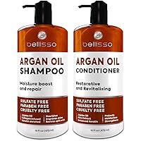 Vista 24 de BELLISSO - Set de champú y acondicionador con queratina, sin sulfatos/parabenos, tratamiento profesional para cabello seco, dañado, rizado