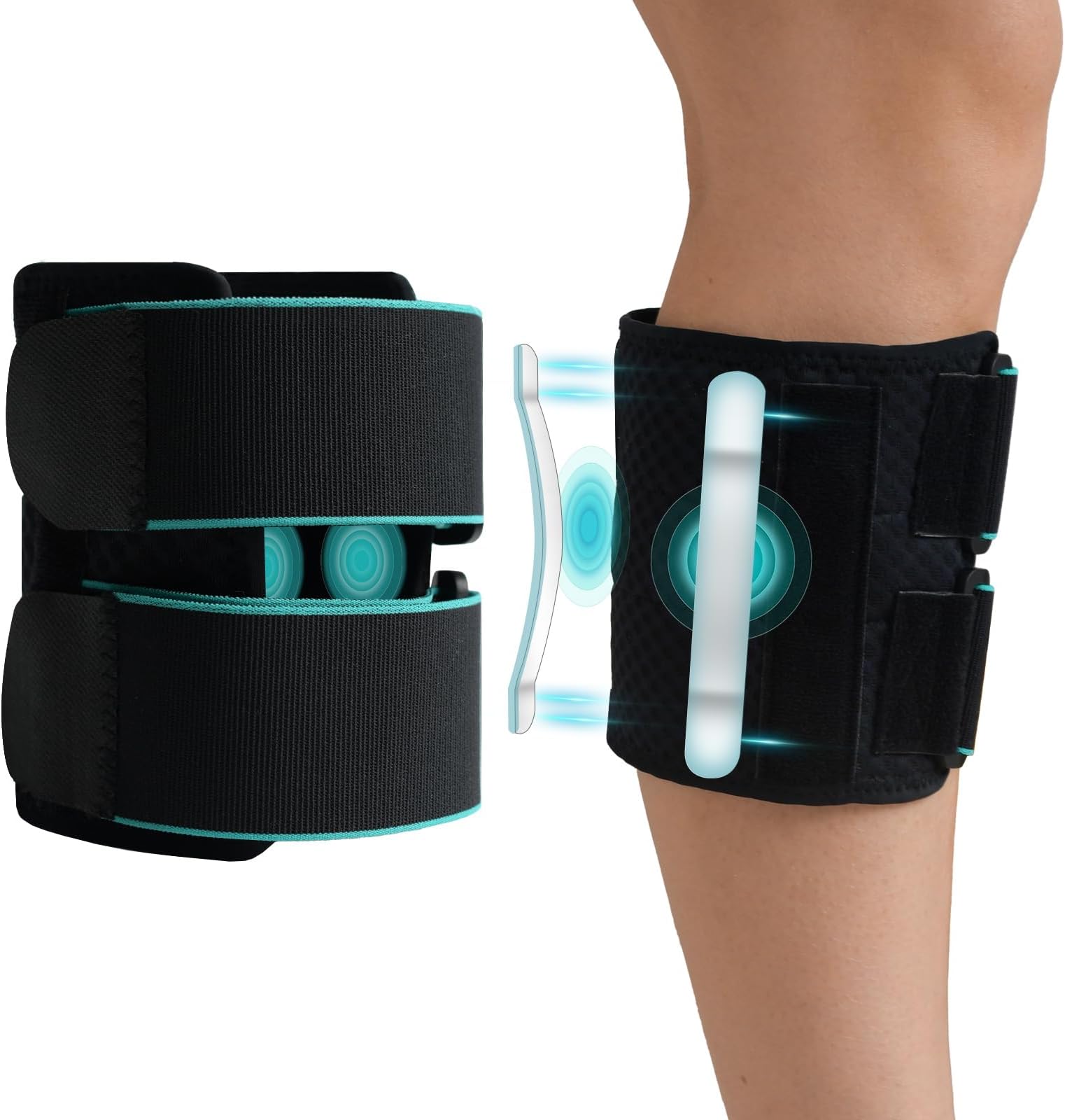 Sciatica Pain Relief Products – Adjustable Sciatica Calf Brace with Pressure Pads, Sciatica Pain Relief for Sciatic Nerve Support, Acupressure Compression for Back, Hip & Leg Pain, Unisex