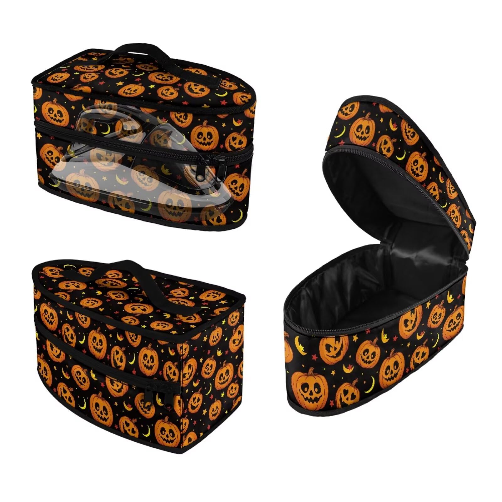 ASQVTIFE Pumpkin Iron Storage Bag Fall Decorations for Home Iron Storage Holder with Handle Zippered Travel Case Irons Accessories Protective Carrying Bag for Full Size Irons Easy to Clean