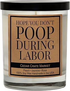 Cedar Crate Market - Pregnancy Must Haves, New Mom Gifts, Mothers Day, New Mom Candle for Women, Funny Baby Shower, Pregnancy Gifts for Expecting Mama, Gender Reveal, Scented Soy Candle Made in USA