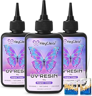 UV Resin 300g Crystal Clear UV Epoxy Resin for Jewelry Making, DIY Craft Decoration, Casting and Coating