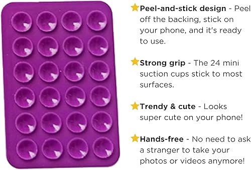 Miniatura 2 de Funda de silicona con succión para teléfono  Accesorio manos libres para selfies y videos  Se adhiere a ventanas y otras superficies  iPhone y