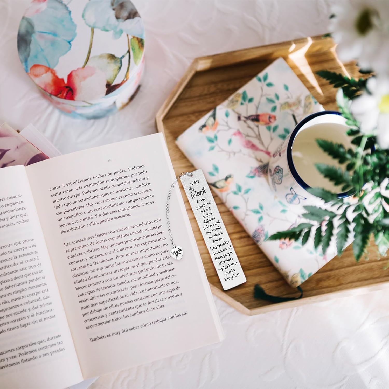 Best Friend Bookmarks for Women Metal Book Marker for Reading Best Friend Birthday Christmas Going Leaving Long Distance Friendship Gift for Besties Bff Female Reader Graduation Book Lovers Club Gifts - Image 6