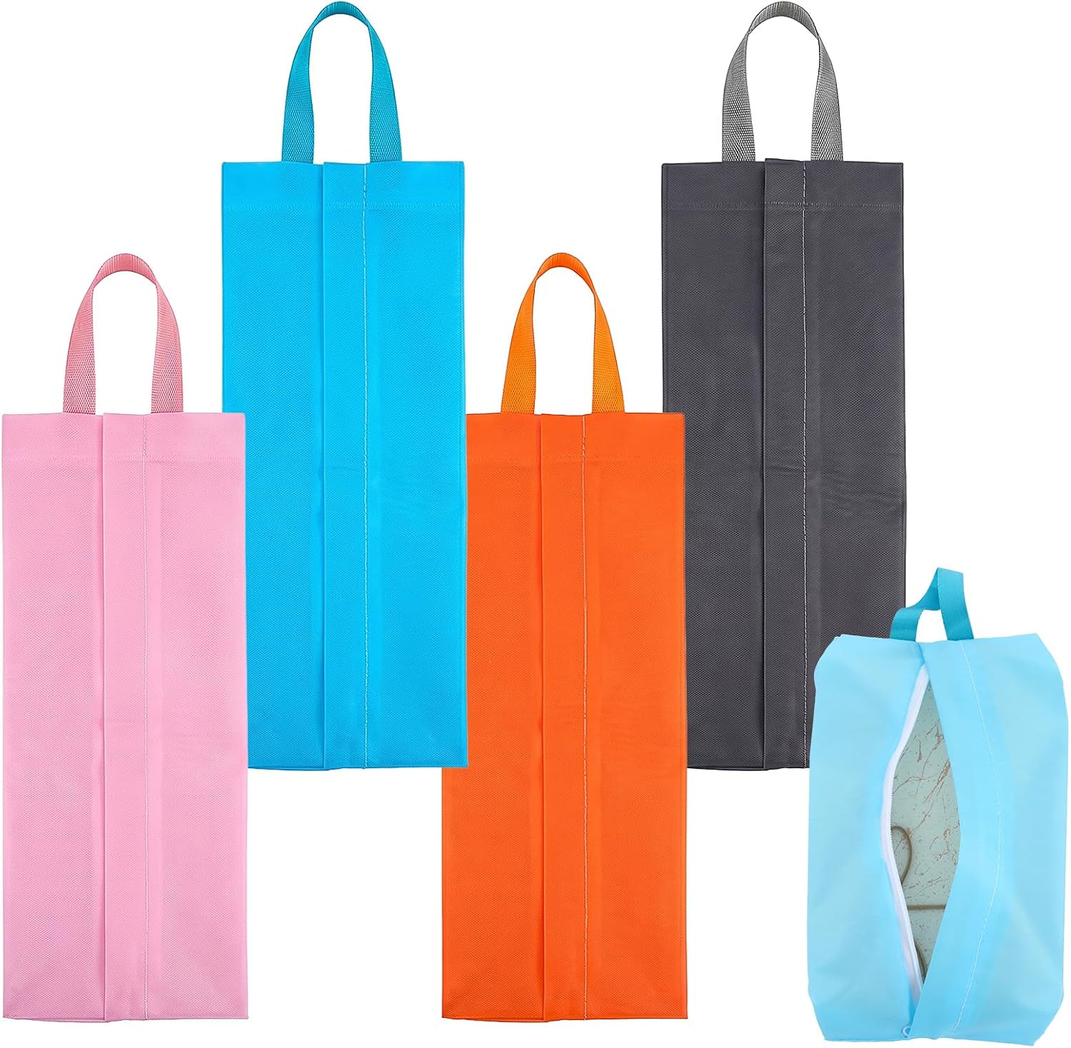 4 PCS Travel Underwear Sock Organizer Bags, Compression Travel Underwear Organizer Bag, Mini Portable Storage Packing Pouch with Zip Handle Panty Socks Storage Pouch for Lingerie Ties Cosmetics