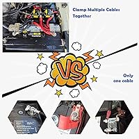 Vista 20 de Conectores de batería de coche resistentes, 0/2/4/6/8/10 AWG, terminales de batería múltiples de poste superior (oro+oro)