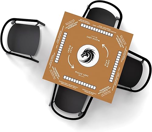 Tapete Mahjong con instrucciones (idioma español no garantizado) - Mantel Mahjong tamaño 55 x 55, Mahjong con reglas, ideal para principiantes que