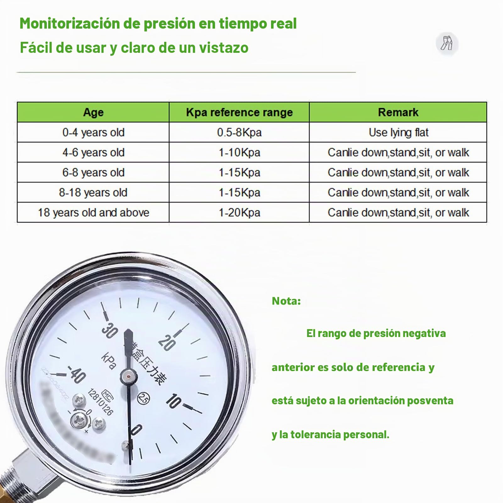 Campana de vacío para Pectus Excavatum,corrección física,con manómetro(L-L) | soporte para ortesis de Pectus Excavatum, lavable