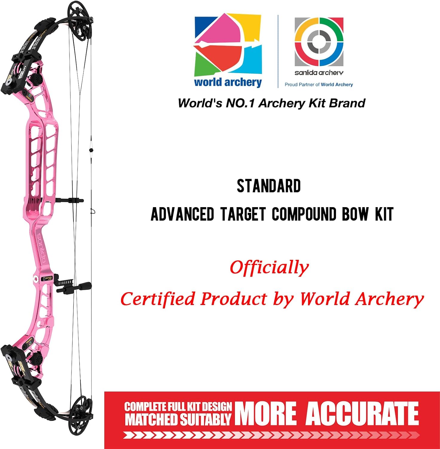Sanlida Archery 40" Hero 10 Ⅱ Flagship Top of The Line Target Compound Bow Kit with Accessories for Competition & Professional Archers,40-50&50-60Lbs,Draw Length 24.5"-32",Limited Life-time Warranty